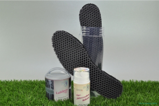 1 Set 3D Schuheinlagen, atmungsaktiv  inkl. Vier-Jahreszeiten 50 ml Hautschutz Balsam